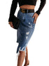 Casual Temperament Women's Collage Denim Skirt - ROUTINE FASHION
